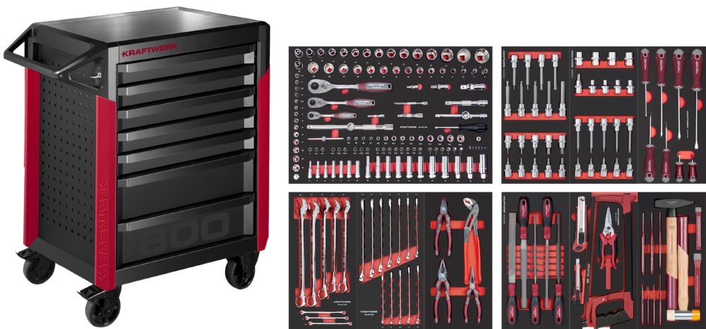 Produktbild Kraftwerk PRO LINE Werkstattwagen PT800 mit 7 Schubladen 238 Teile