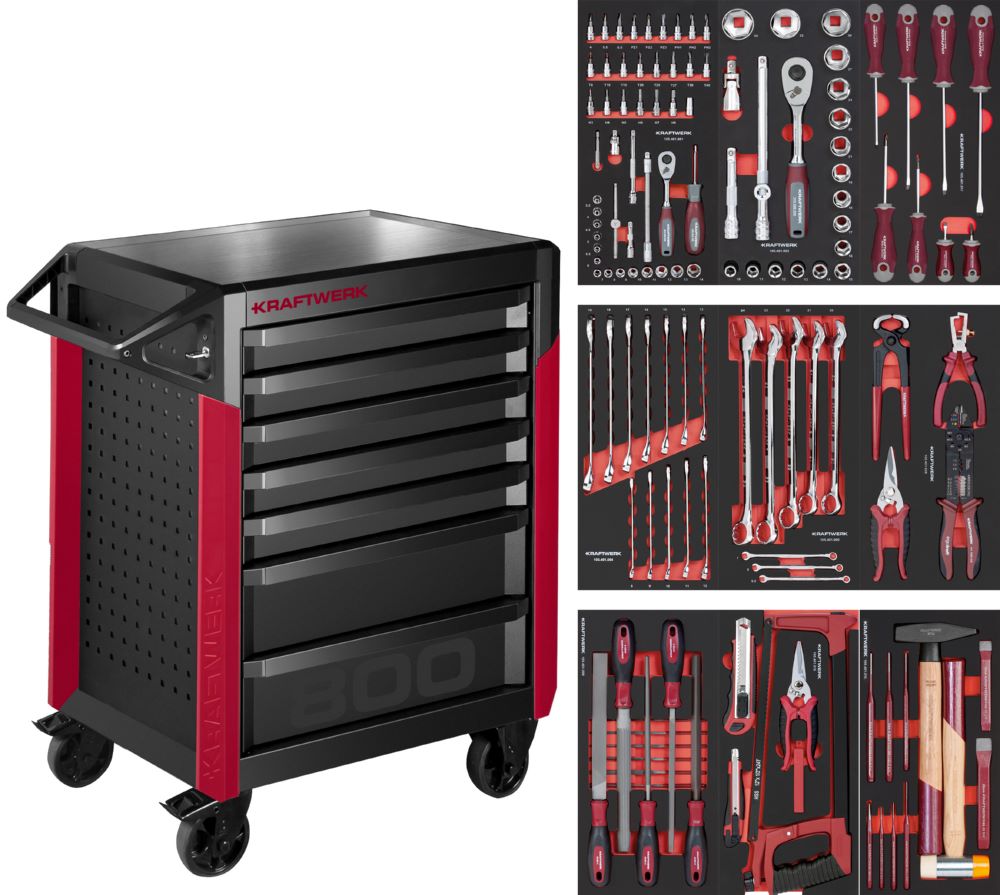Produktbild Kraftwerk PRO LINE Werkstattwagen PT800 mit 7 Schubladen 143 Teile