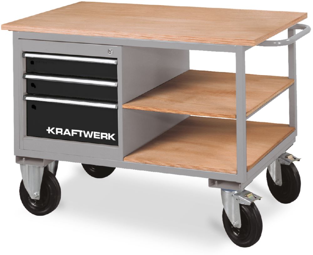 Produktbild Kraftwerk Rollwerkbank mit 3 Schubladen und 2 Ablageböden