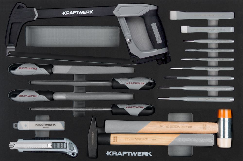 Produktbild Kraftwerk Hammer/ Schneid und Feilen Einlage 27 teilig