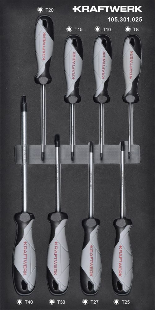 Produktbild Kraftwerk Schraubendreher Torx 8 teilig 20x40 Einlage