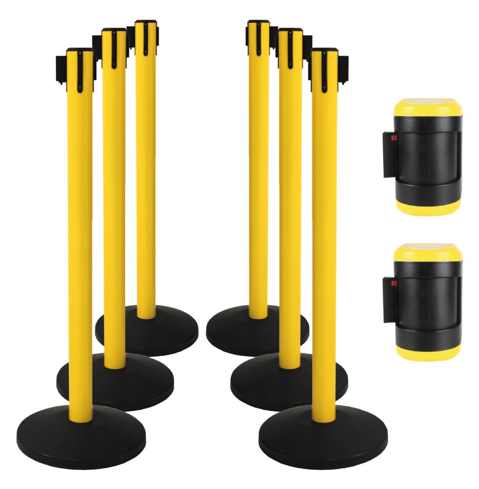 Produktbild Kraftwerk Set Absperrständer und Gurtbandkassetten 8 teilig