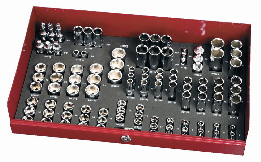 Produktbild Kraftwerk Steckschlüssel Einzelteilkasten 106 teilig 3/8 Zoll