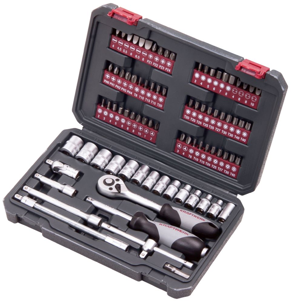 Produktbild KRAFTWERK Steckschlüsselsatz Basic 1/4 Zoll 82 Teile