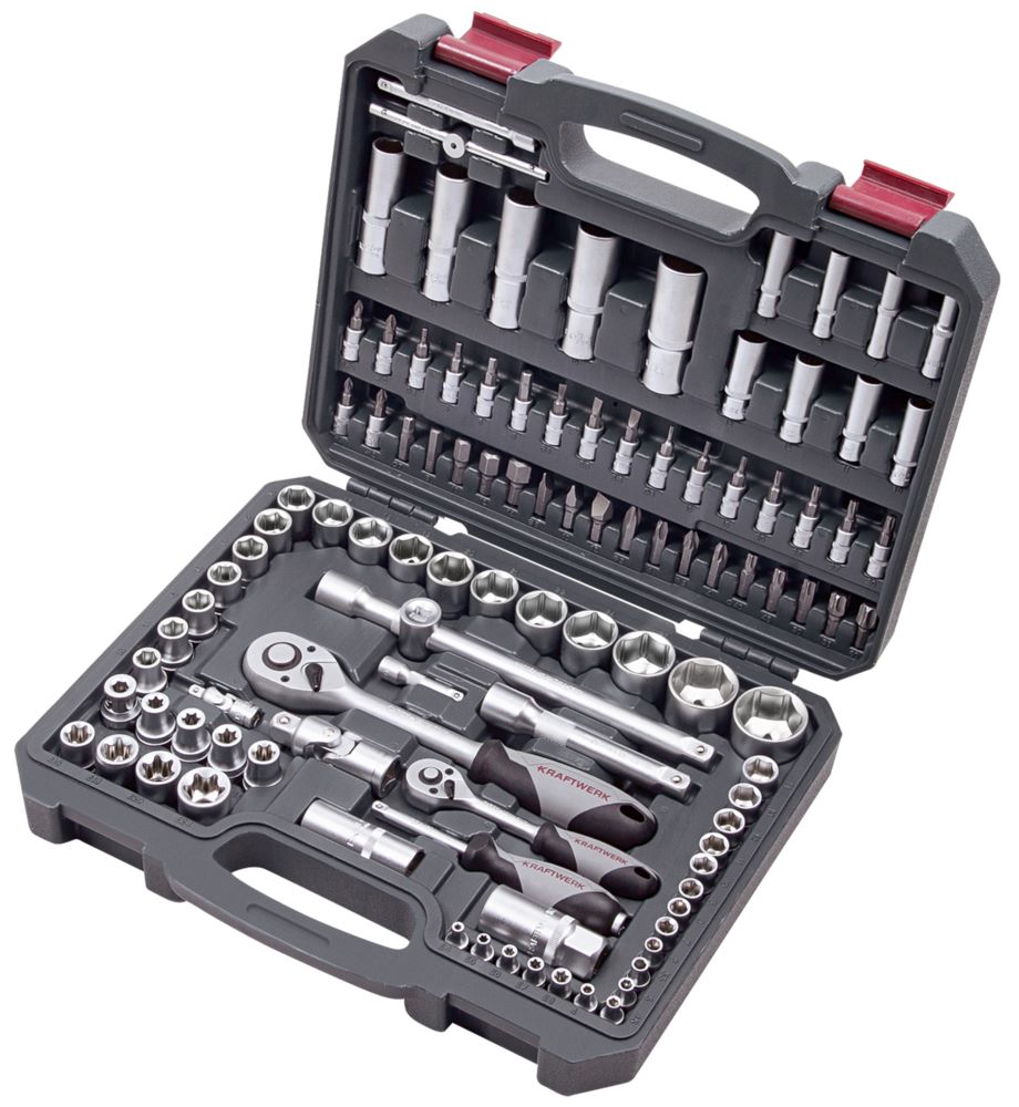 Produktbild KRAFTWERK Steckschlüsselsat Basic 1/4 Zoll und 1/2 Zoll 105 Teile