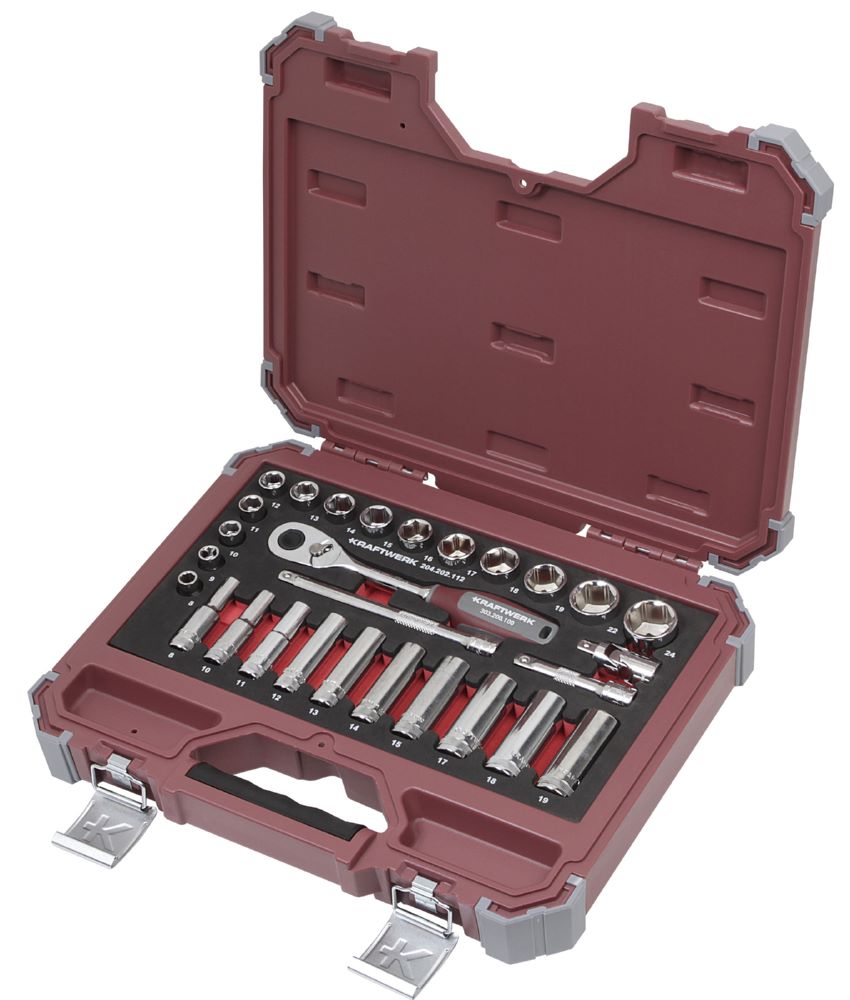 Produktbild Kraftwerk Steckschlüssel Satz 3/8 Zoll 28 teilig im Koffer