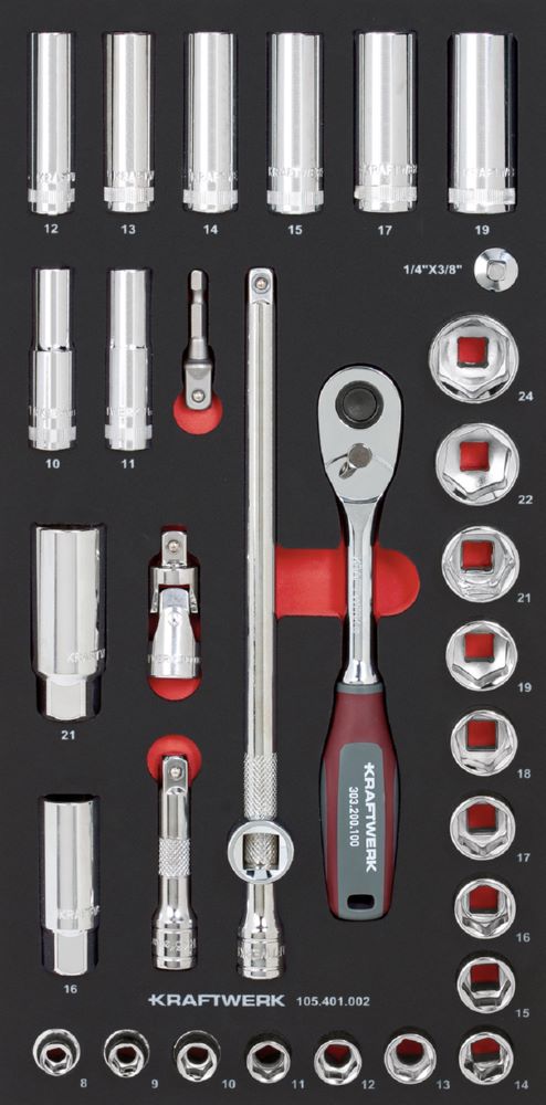 Produktbild Kraftwerk Steckschlüsselsatz 3/8 Zoll 32 teilig