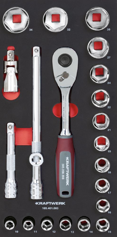 Produktbild Kraftwerk Steckschlüsselsatz 1/2 Zoll 22 teilig