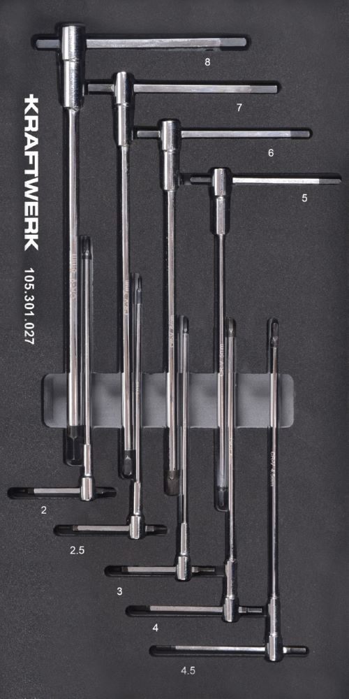 Produktbild Kraftwerk T-Griff Schraubendreher Innensechskant 9 teilig