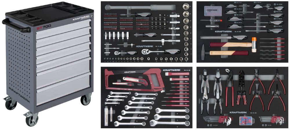 Produktbild Kraftwerk Werkstattwagen BT700 mit 7 Schubladen 337 teilig
