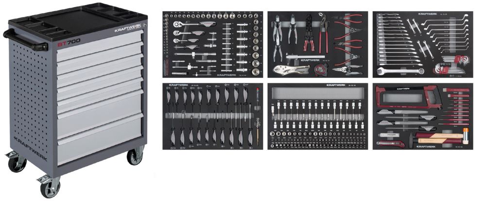 Produktbild Kraftwerk Werkstattwagen BT700 mit 7 Schubladen 301 teilig