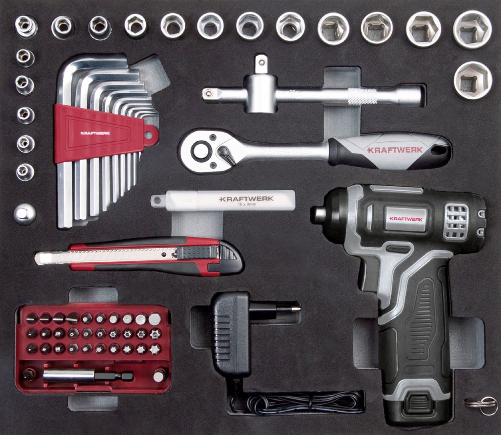 Produktbild KRAFTWERK Werkzeugkoffer B152 1/4 Zoll und 3/8 Zoll 104 Teile bild 2