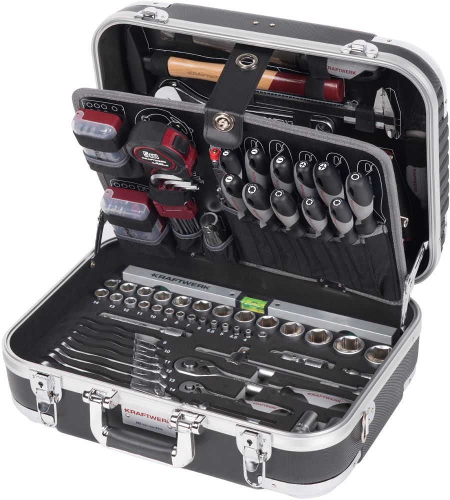 Produktbild KRAFTWERK Werkzeugkoffer B100 ABS 1/4 Zoll und 1/2 Zoll 170 Teile