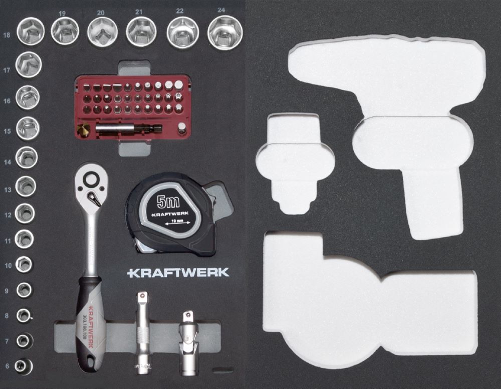 Produktbild Kraftwerk Werkzeugkoffer B147 3/8 Zoll 97 teilig ohne Powertool mit Bosch bild 3