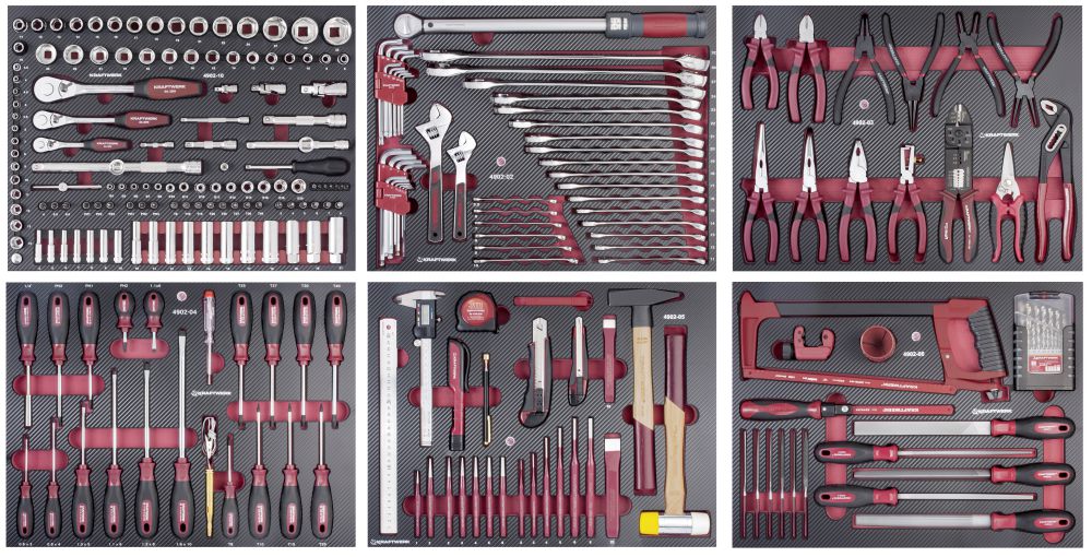 Produktbild Kraftwerk Werkzeugsatz 6 Schubladen COMPLETO EVA 280 teilig