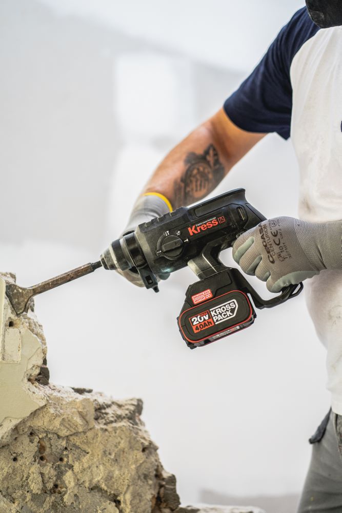 Produktbild Kress KUC60.2 20 V Akku-Pneumatic-Bohrhammer 2,0 J 22 mm SDSplus 2 x Akku 4.0 Ah bild 4