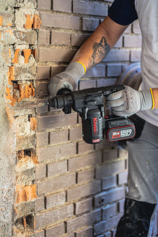 Produktbild Kress KUC61.2 20V Akku-Pneumatic-Bohrhammer 2,2 J 24 mm SDSplus 2 x Akku 4.0 Ah bild 6