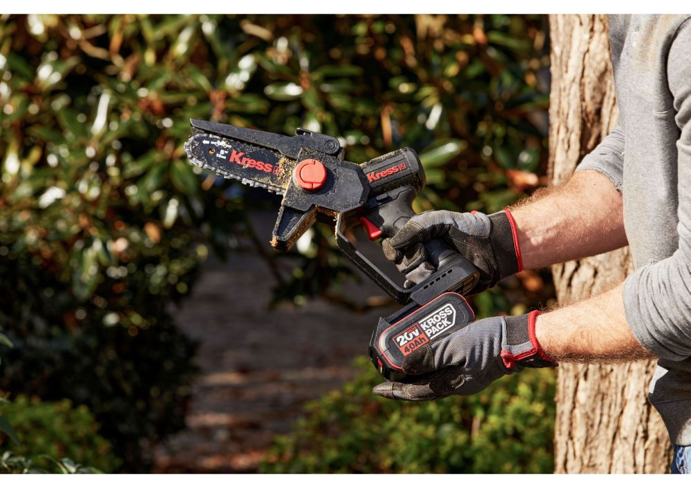 Produktbild KG343E.9 20V Mini-Akku-Einhand-Kettensäge Astsäge Schwertlänge 120 mm 10m/s bild 4