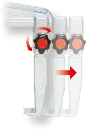 Produktbild KS Tools Schnellspann Universal Abzieher Satz 7 teilig 50-160mm bild 3