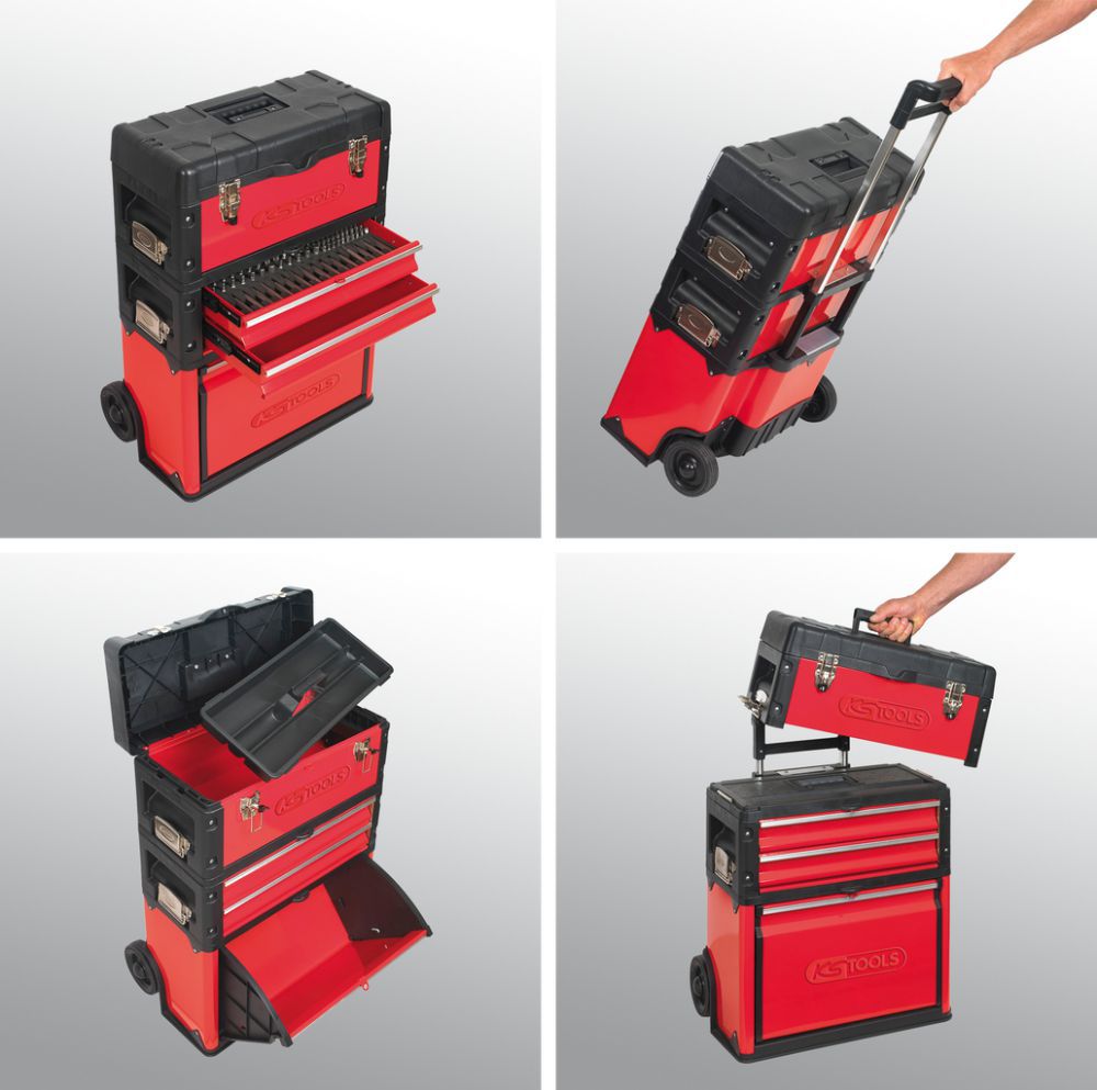 Produktbild KS Tools Fahrbarer Kunststoff-Stahlblech-Werkzeugkasten bild 5