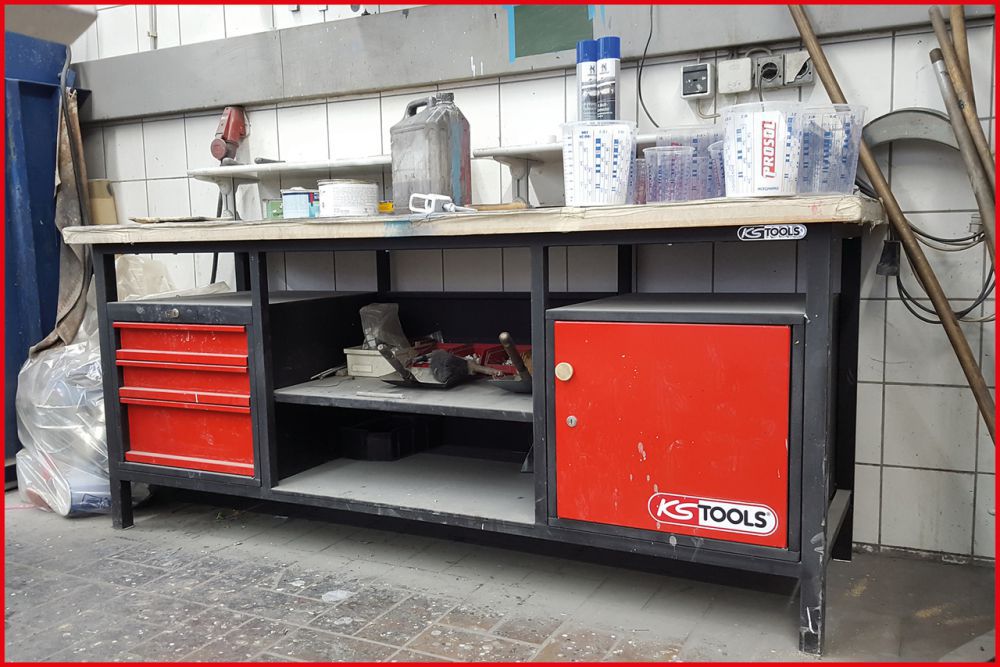 Produktbild KS TOOLS XXL Werkbank mit 3 Schubladen und 1 Tür bild 4