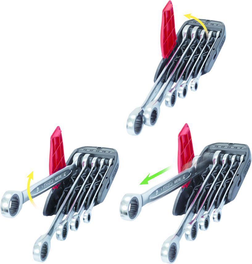 Produktbild KS Tools GEARplus Ratschenringmaulschlüssel Satz abgewinkelt 5-teilig 8 - 19 mm bild 3