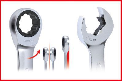 Produktbild KS Tools DUO GEARplus Ratschenringmaulschlüssel Satz mit Maul Ratschenfunktion 5-teilig bild 11