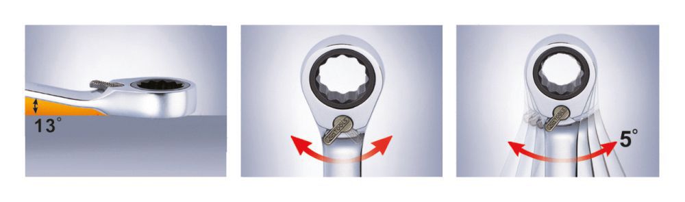 Produktbild KS Tools DUO GEARplus Ringmaulschlüssel Maul Ratschenfunktion 13 mm umschaltbar bild 4