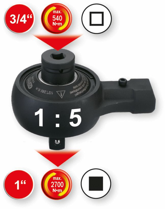 Produktbild KS TOOLS 3/4 Zoll Universal Drehmoment Vervielfältiger 2700Nm bild 6
