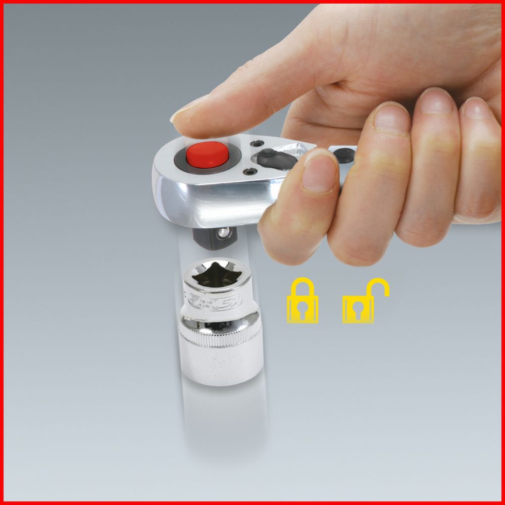 Produktbild KS Tools Aktion 1/2" ERGOTORQUE®precision Ratschen-Drehmomentschlüssel, 20-200Nm, rot bild 5