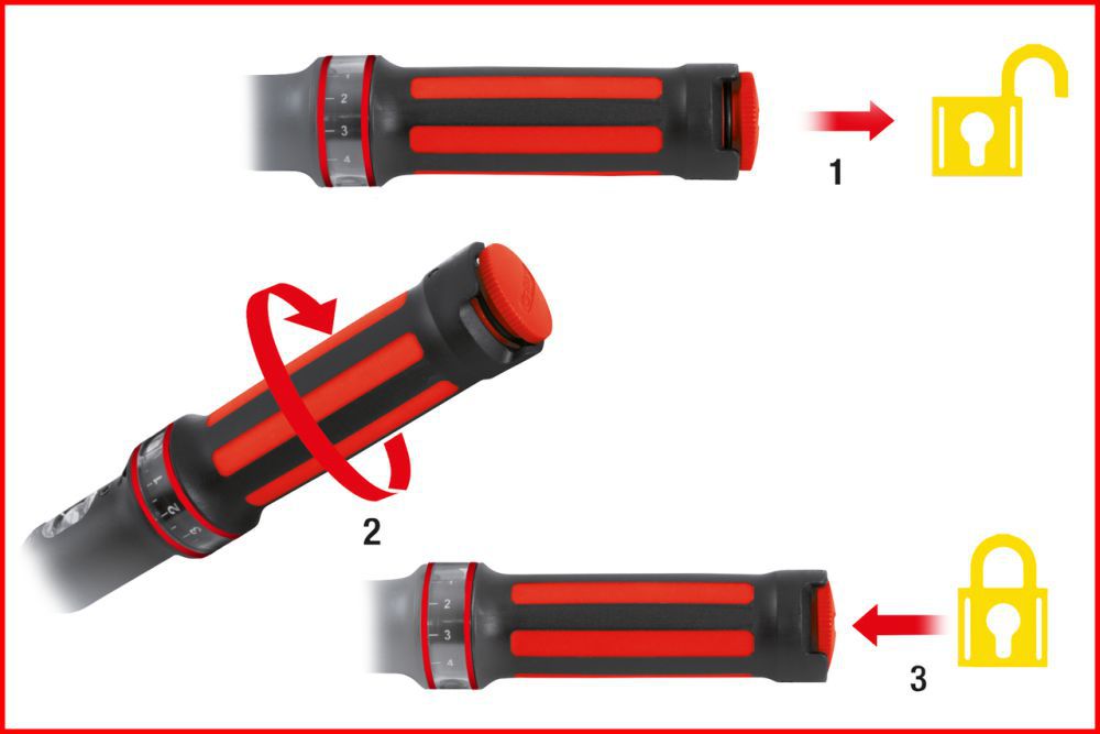 Produktbild KS Tools 1/2" ERGOTORQUE®precision Drehmomentschlüssel 20-200 Nm mit Quick-Lock Drehknopf bild 9