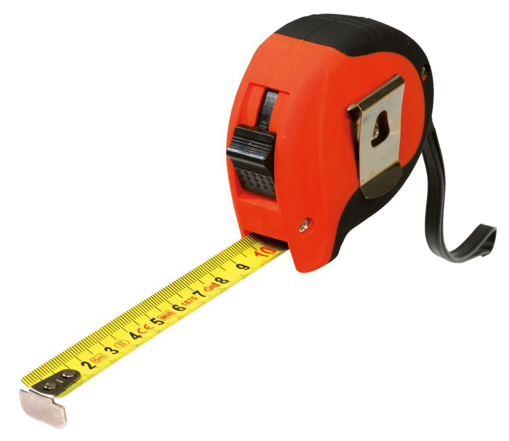 Produktbild KS Tools Bandmaß mit Feststeller schwarz - rot 3m