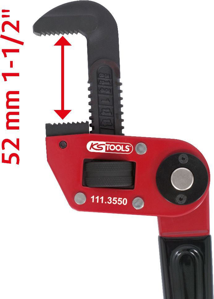 Produktbild KS TOOLS Einhand-Rohrzange 1.1/2 mit verstellbarem Kopf bild 6