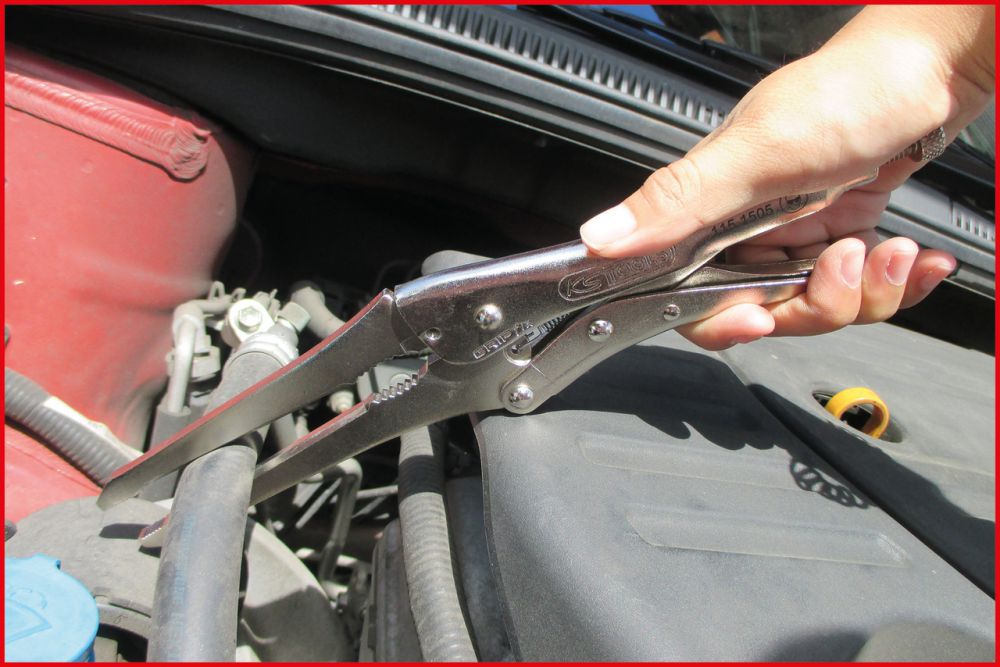 Produktbild KS TOOLS Abklemmzange für Rohrleitungen 86mm bild 3