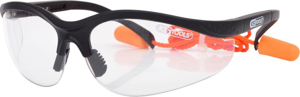 Produktbild KS Tools Schutzbrille-transparent, mit Ohrstöpsel