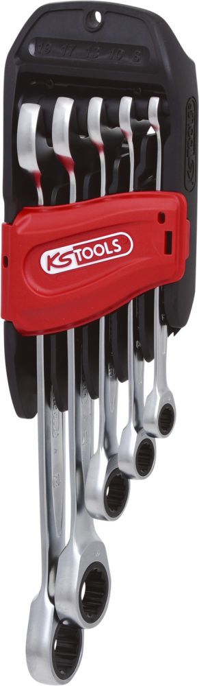 Produktbild KS Tools GEARplus Ratschenringmaulschlüssel Satz abgewinkelt 5-teilig 8 - 19 mm
