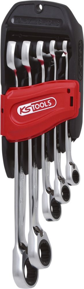 Produktbild KS Tools GEARplus Ratschenringmaulschlüssel Satz umschaltbar 5-teilig 8 - 19 mm