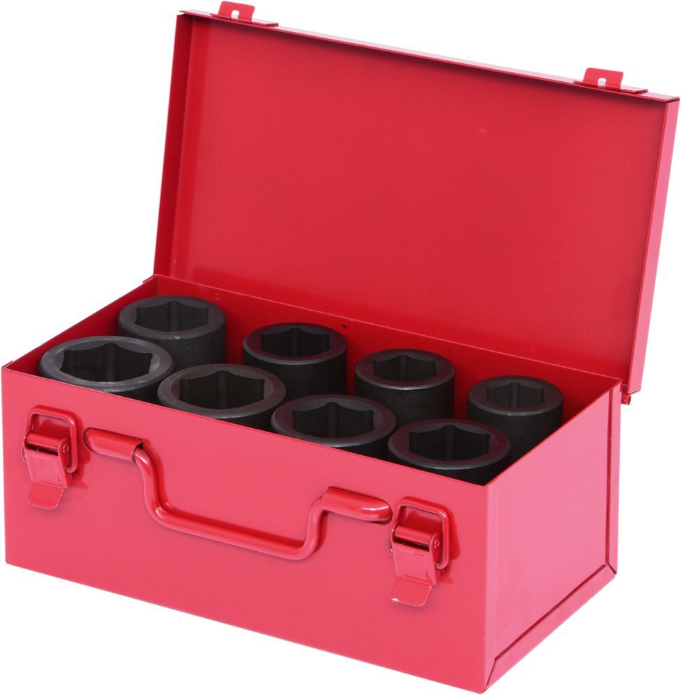 Produktbild KS Tools 1" Sechskant-Kraft-Stecknuss-Satz, lang, 8-tlg.