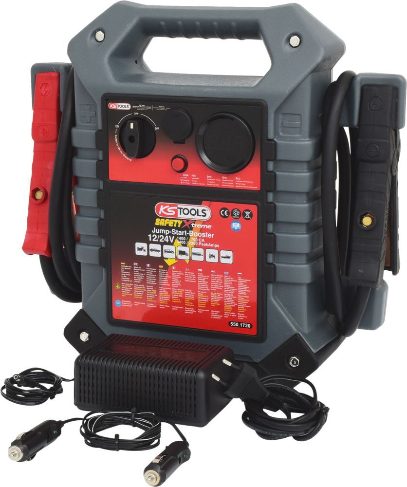Produktbild KS Tools 12 V + 24 V Batterie-Booster mobiles Starthilfegerät 1400 A