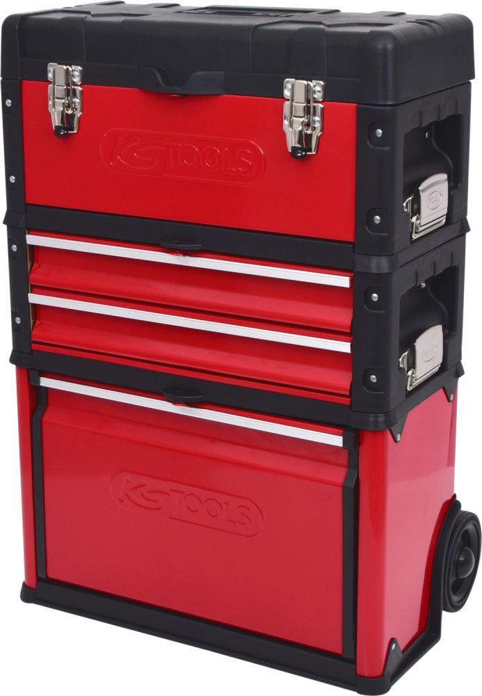 Produktbild KS Tools Fahrbarer Kunststoff-Stahlblech Werkzeugkasten