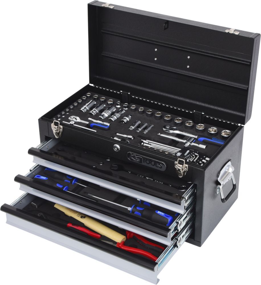 Produktbild KS Tools Universal Werkzeug Satz Chromeplus 99 teilig 1/4 Zoll + 3/8 Zoll