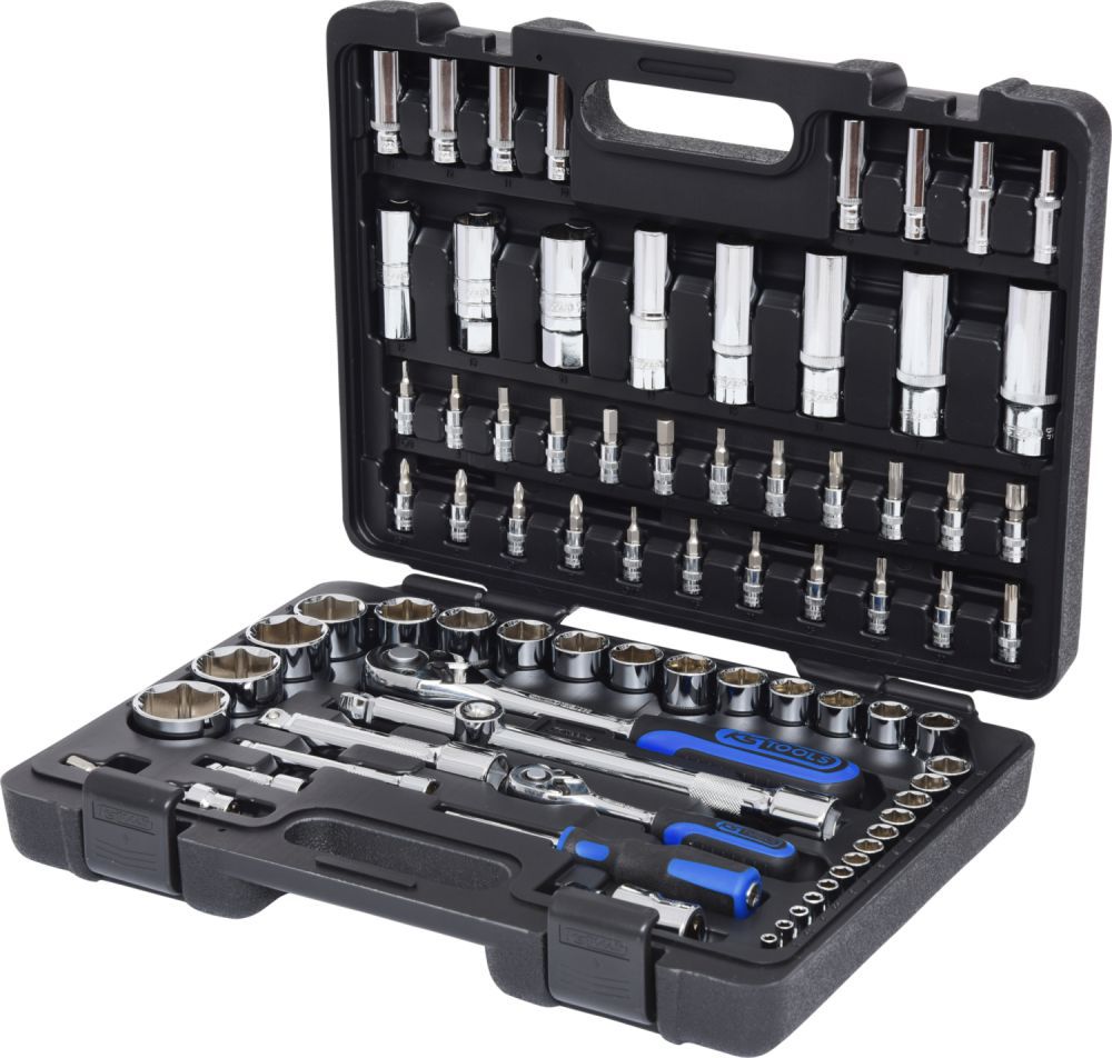 Produktbild KS Tools 1/4 Zollund 1/2 Zoll CHROMEplus Steckschlüssel Satz 78-teilig