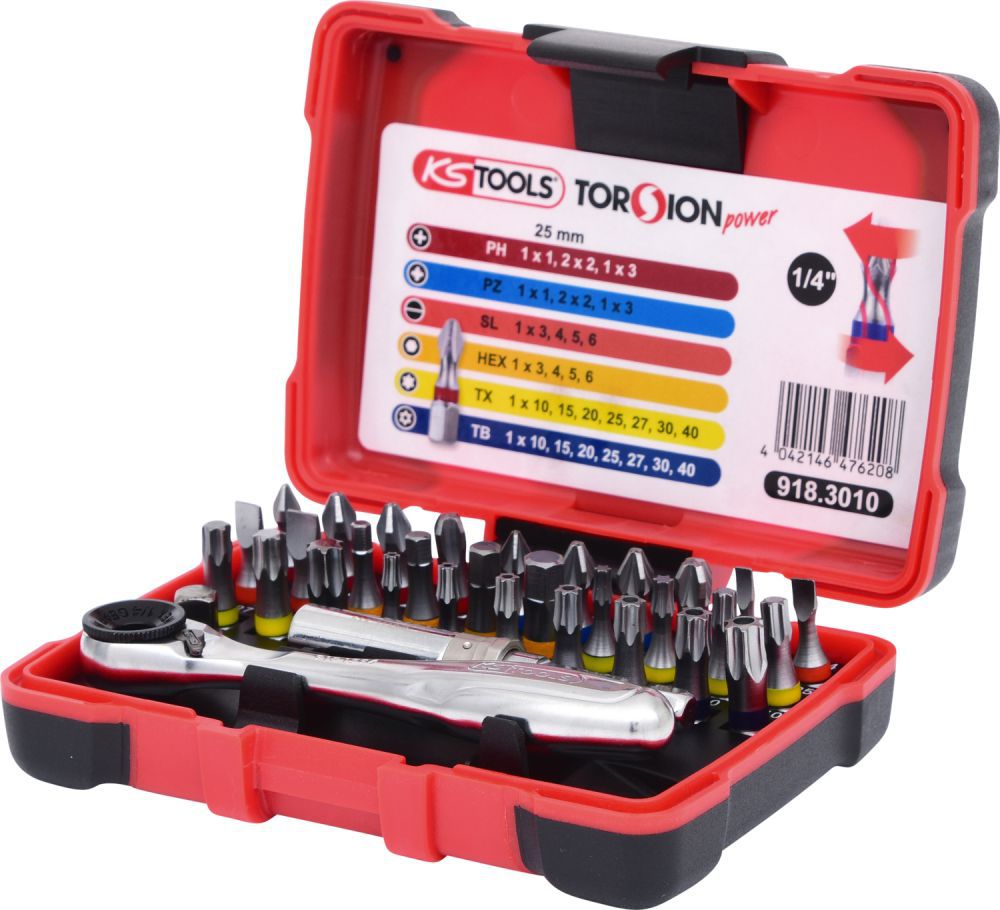 Produktbild KS Tools 1/4" TORSIONpower Bit-Box, 32-tlg.