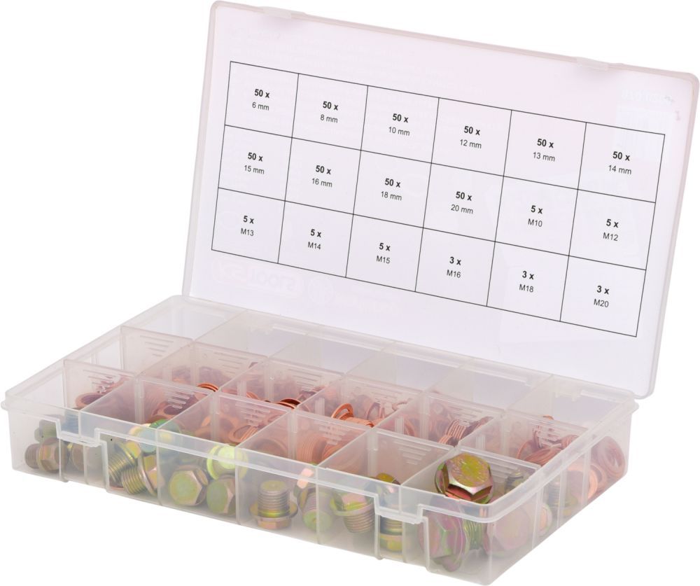 Produktbild KS Tools Sortiment Ölwannenschrauben und Dichtringe 534 tlg.