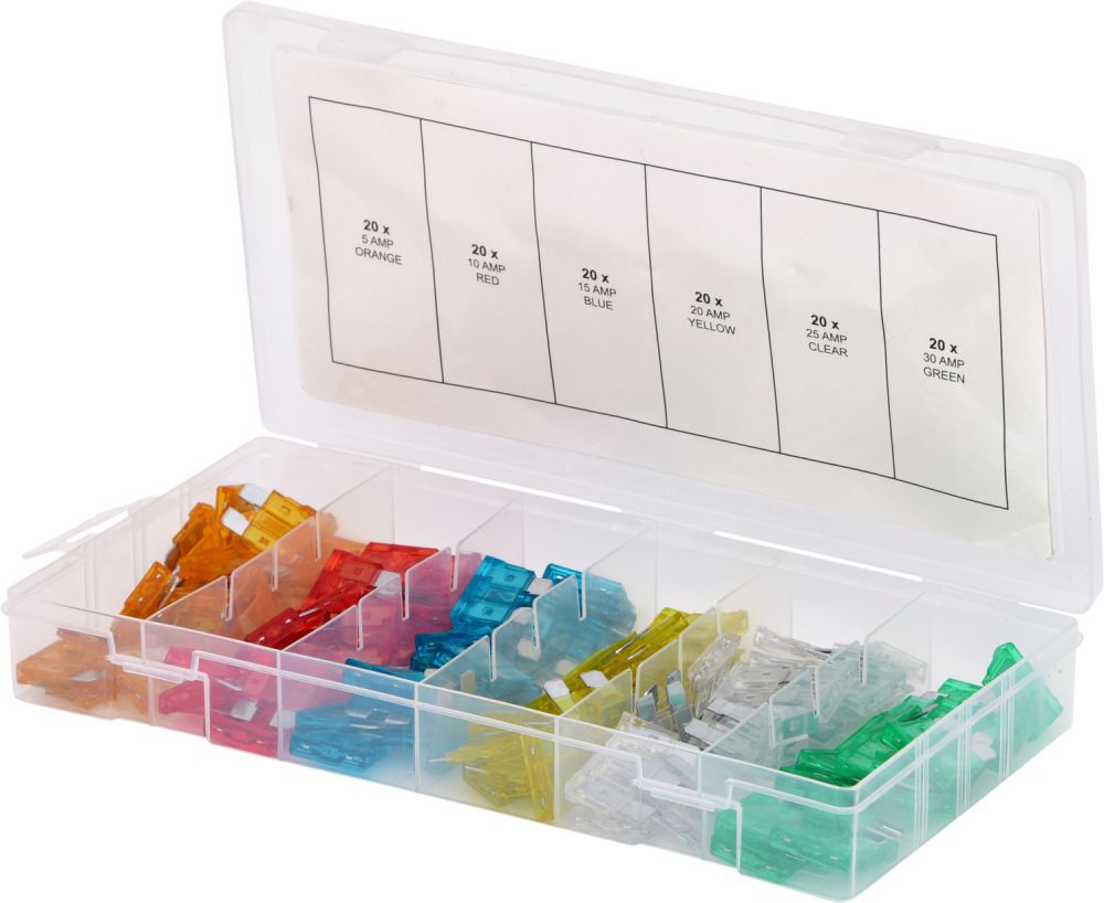 Produktbild KS Tools Sortiment Kfz-Sicherungen,5-30A, Zink, 120-tlg.