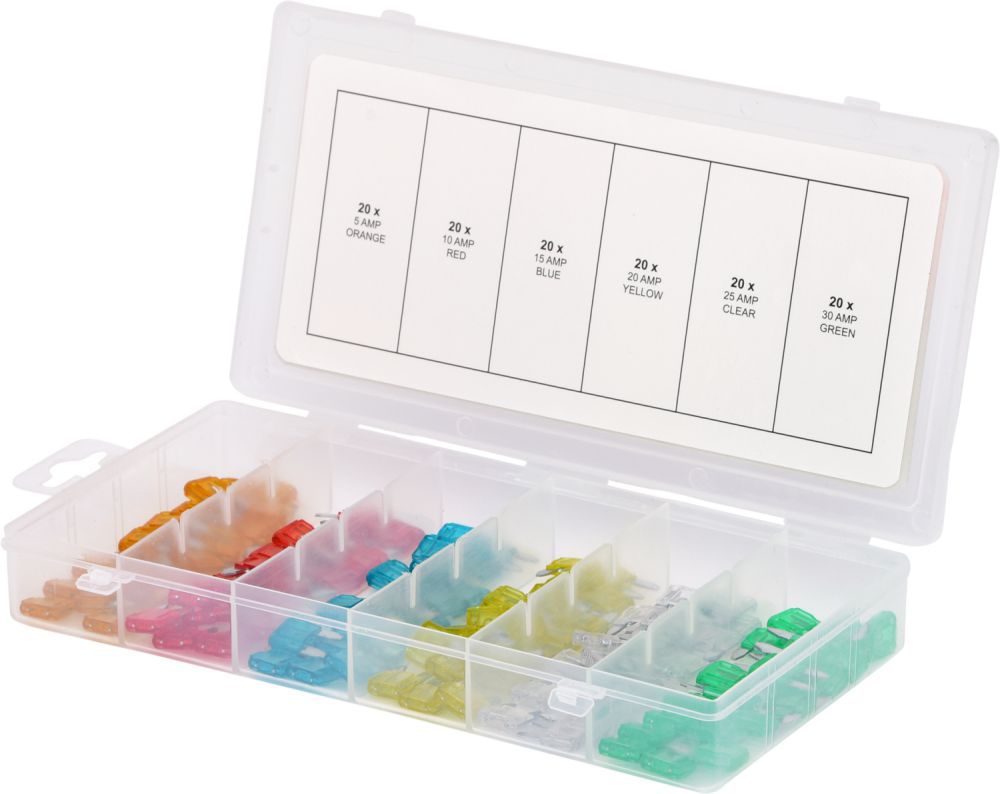 Produktbild KS Tools Sortiment Mini-Sicherungen, 5-30A, 120-tlg.