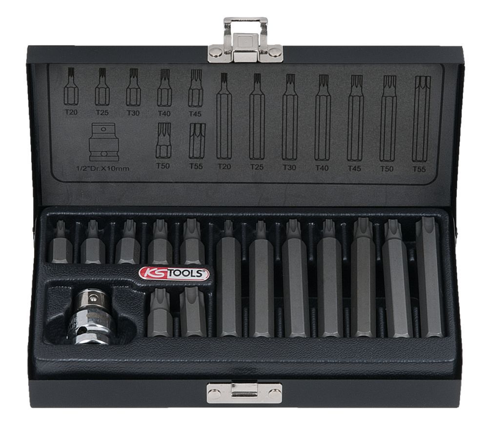 Produktbild KS Tools 10mm CLASSIC Bit Satz 15 teilig Torx