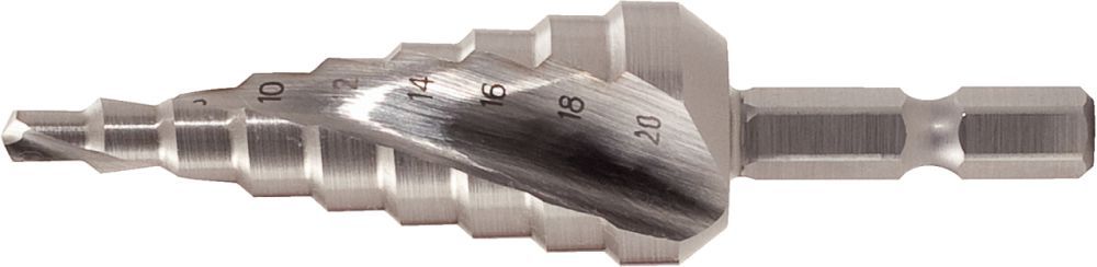 Produktbild KS Tools 1/4 Zoll HSS Stufenbohrer Bit Durchmesser 4-12mm 9 Stufen