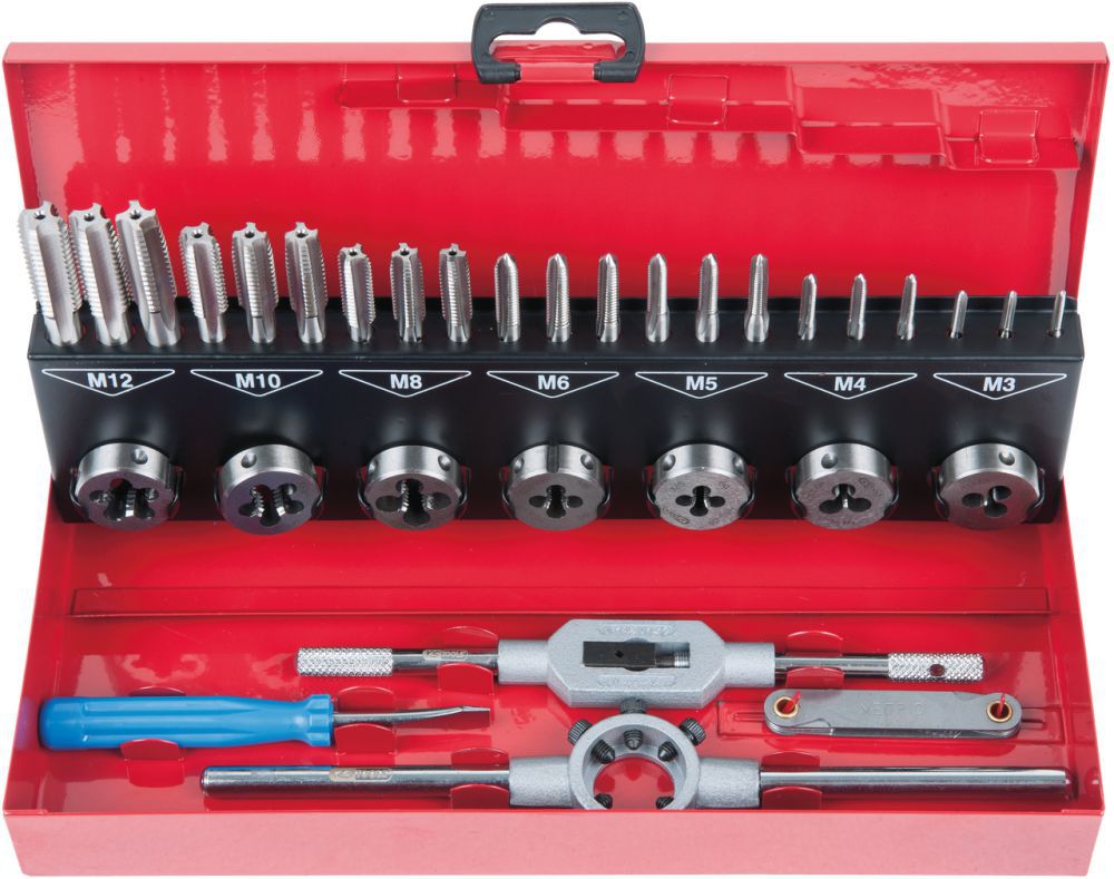 Produktbild KS Tools HSS Co Gewindeschneidwerkzeug Satz 32 teilig