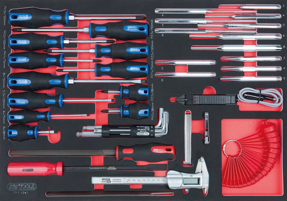Produktbild KS Tools SCS Schraubendreher und Messgerätesatz 41 Teile in 1/1 Systemeinlage
